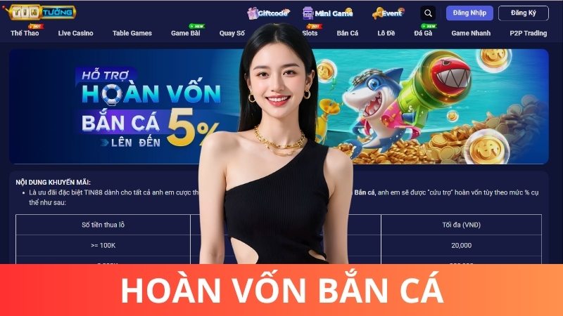 Hoàn vốn khi Bắn cá tại Tin88